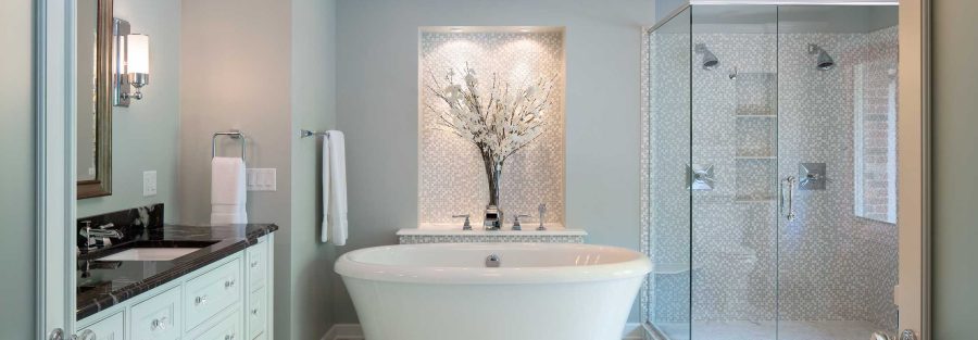 Modern bathroom remodel in Los Angeles by Parallel Builders